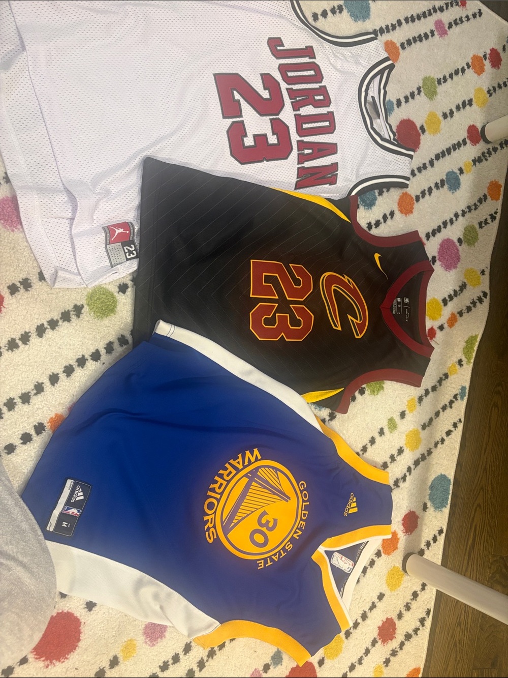 3 Kids Basketball Jerseys Nike and Adidas